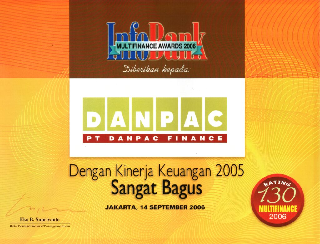 2006 Danpac Finance - Infobank Kinerja Keuangan 2005 Sangat Bagus